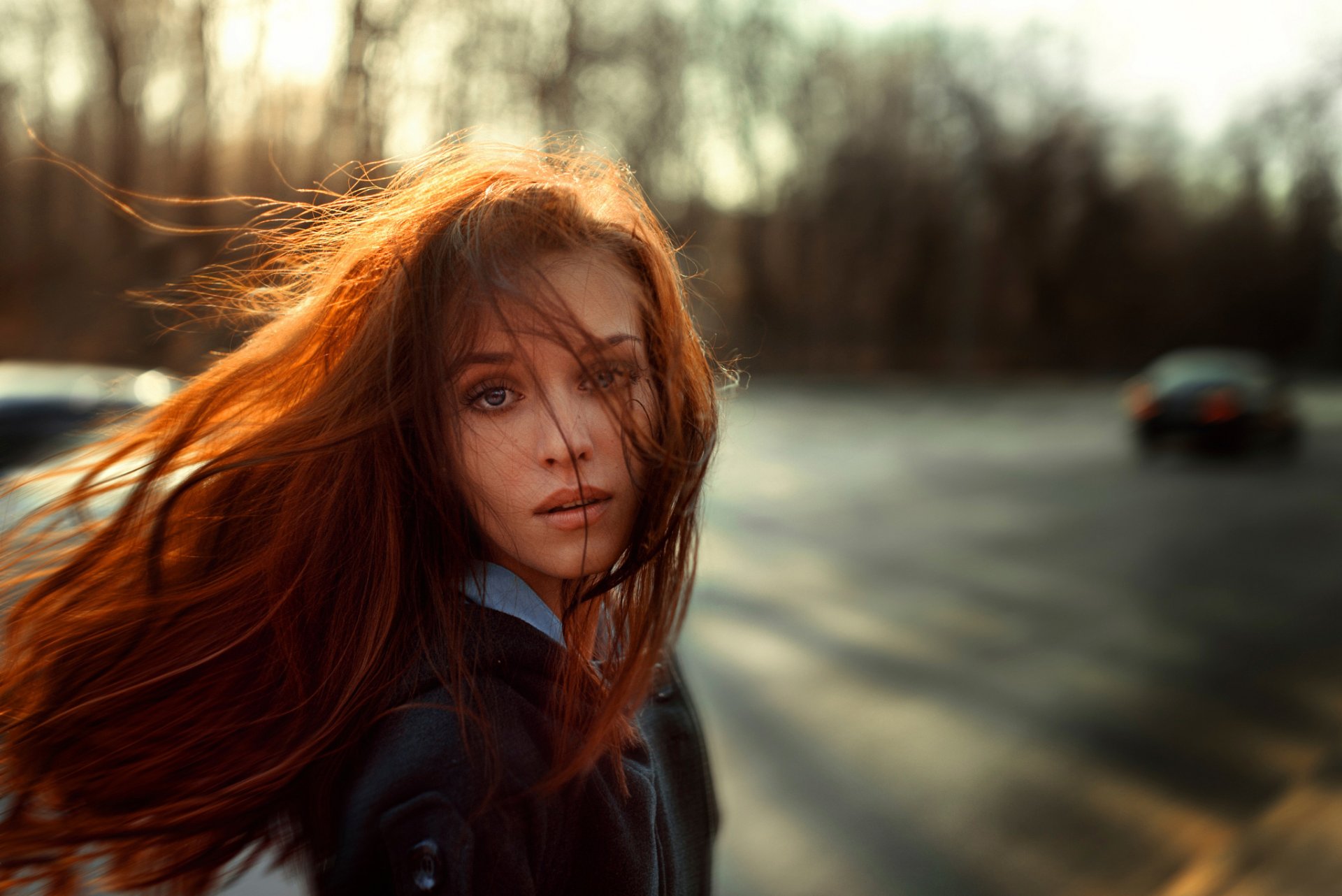 flucht haare wind sonnenlicht russland porträt georgy chernyadyev