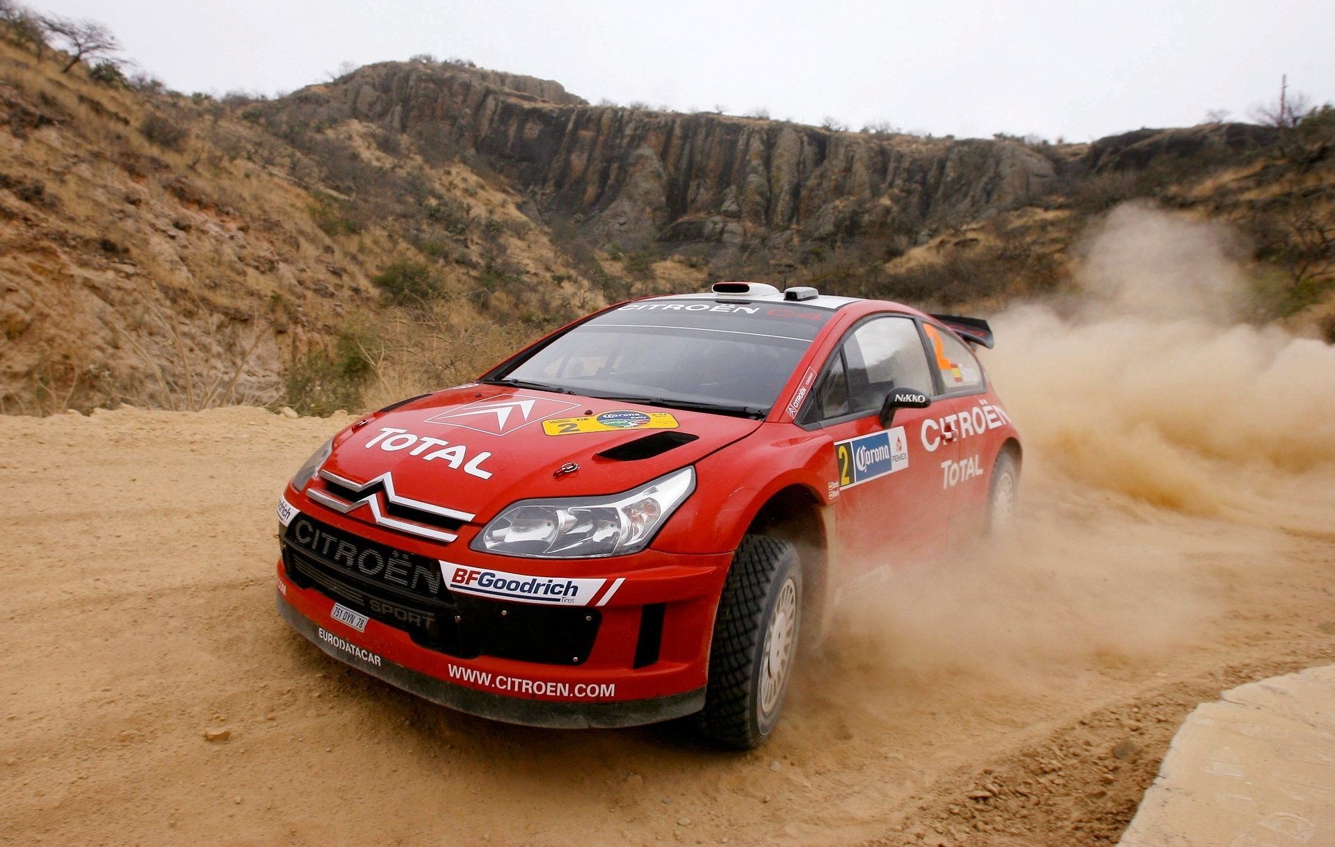 citroen тотал dani sordo фары rally c4 передок 2 поворот пыль