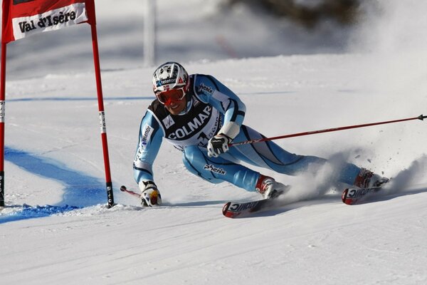 Descente du slalom géant