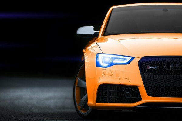 Samochód Audi Światła Reflektorów