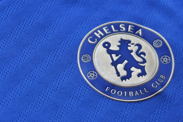 Emblema del Chelsea su sfondo blu