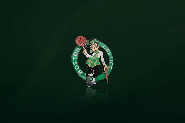 The green emblem of the Boston Celtics
