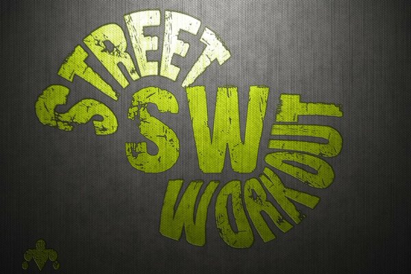 Inscripción. Verde. Street workout