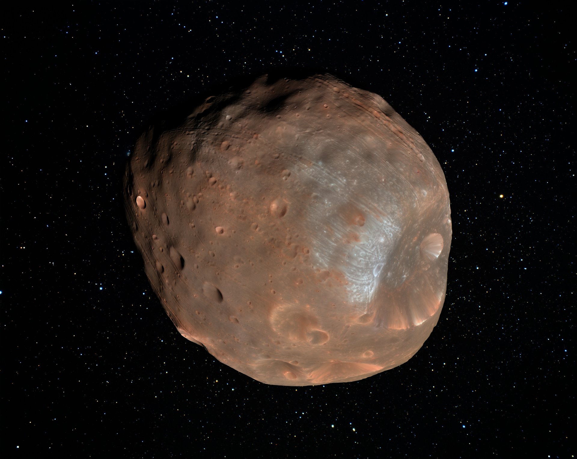 phobos satellite craters star