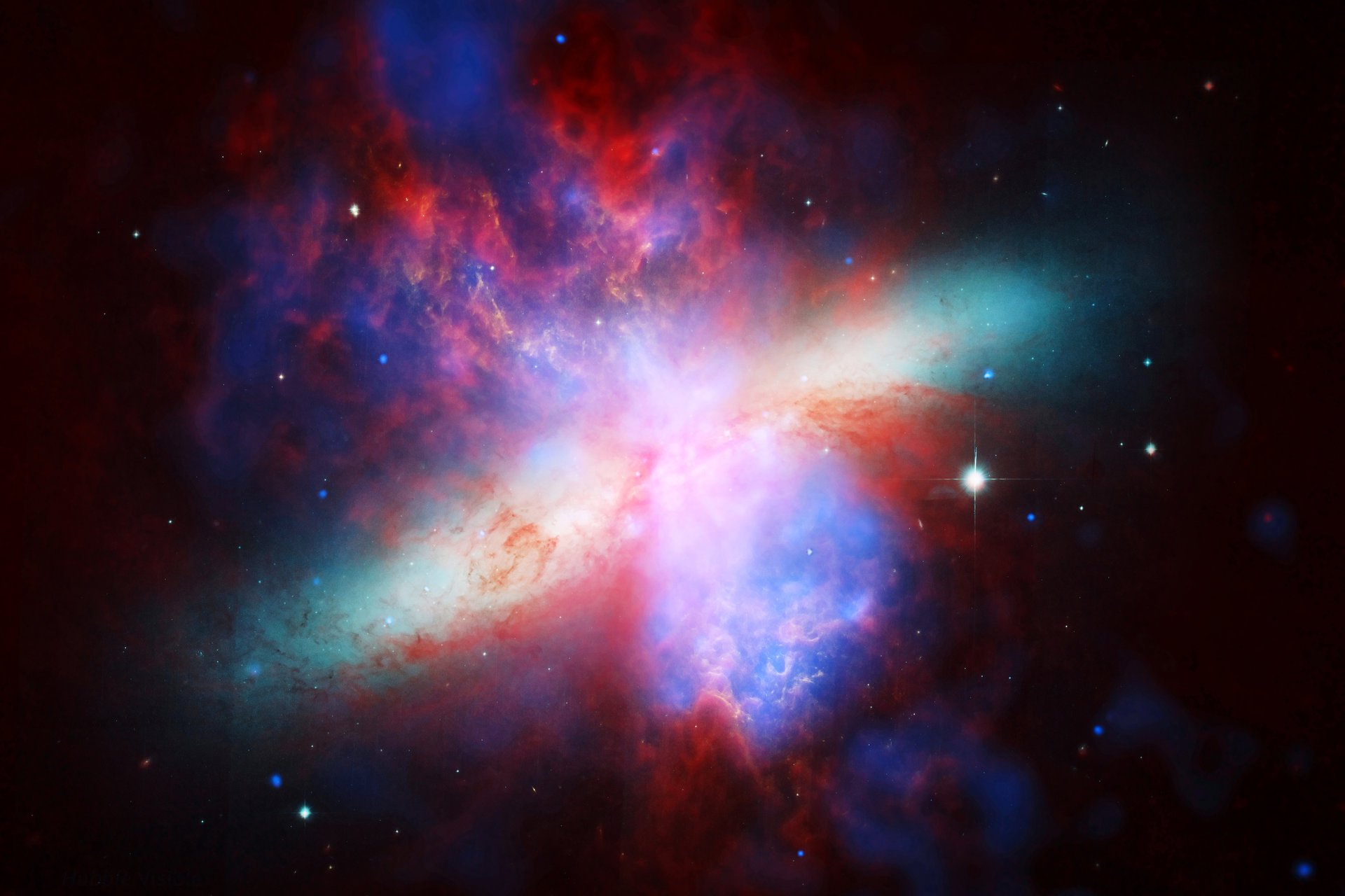 m82 galaxie zigarre sternbild großer bär sterne