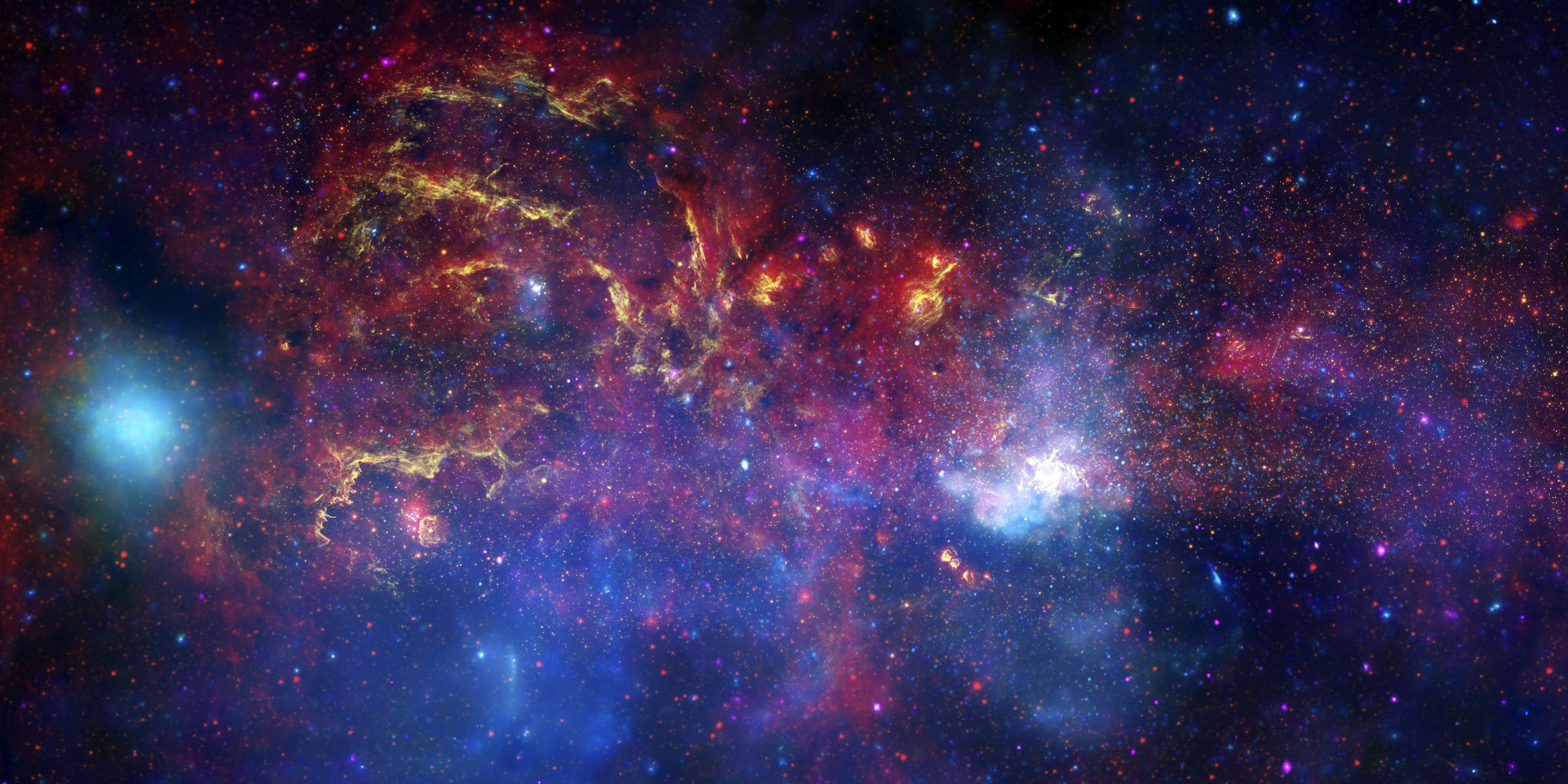 galaxia vía láctea centro telescopio hubble chandra spitzer