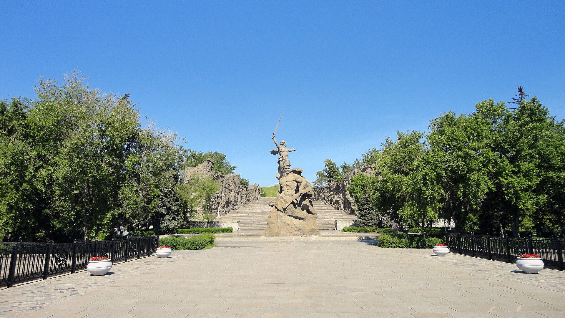 volgograd russie patrie mère ciel