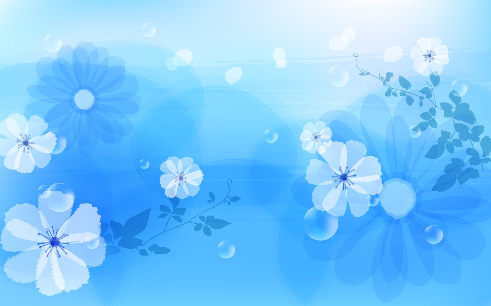 fleurs abstrait abstraction design bleu flower