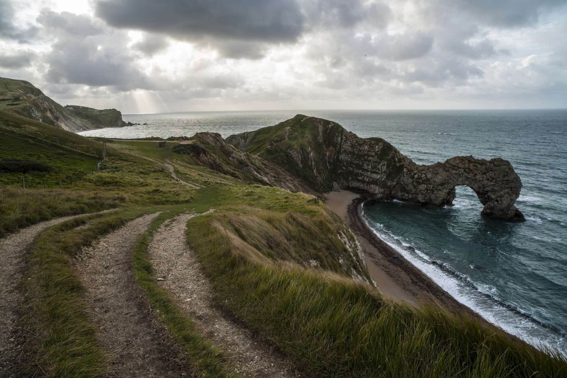 landschaft küste bogen dorset meer großbritannien felsen