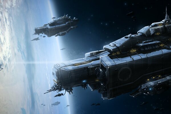 An armada of spaceships is besieging the planet