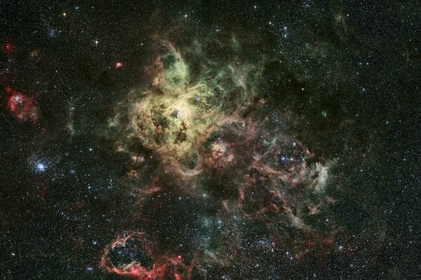 Emission nebula is a beautiful constellation in space