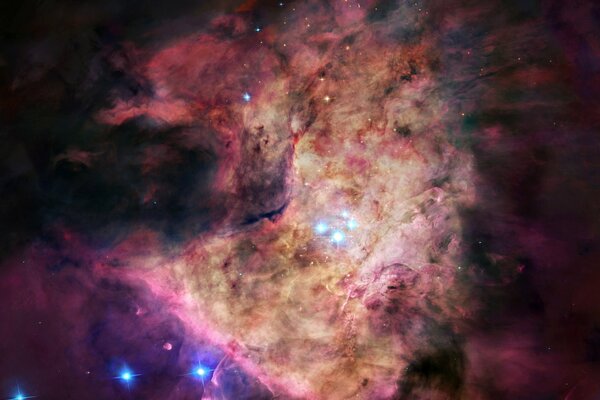 Accumulation of stellar gas and dust against the background of stars