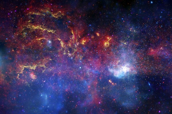 Imagen de la galaxia y la vía láctea a través de un telescopio