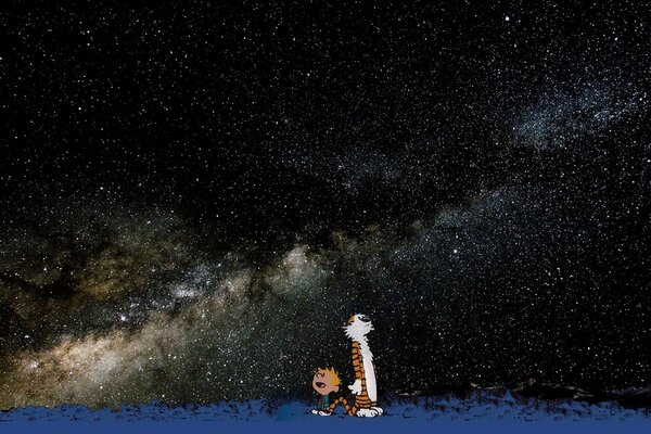 Calvin, Hobbes at the edge of the universe