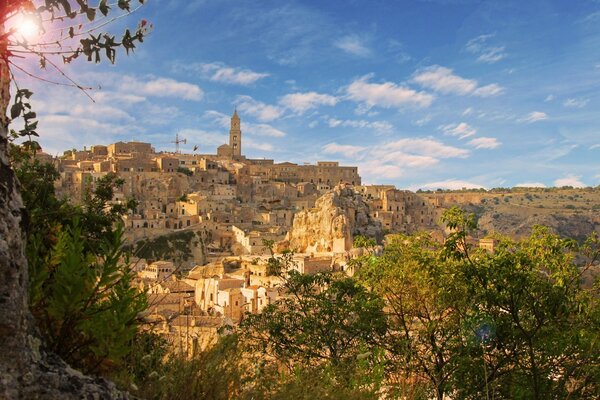 Panorama der italienischen Stadt schöne Natur