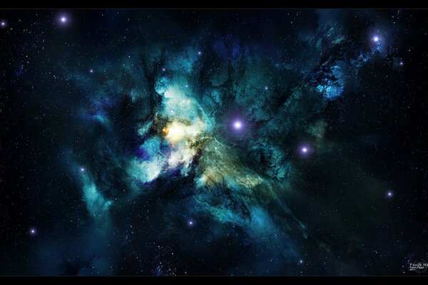 Cosmos with Universes and nebula art