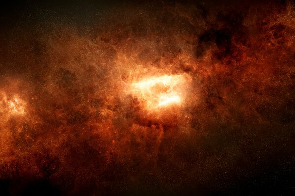 Mgławica gwiezdna w czarnej przestrzeni