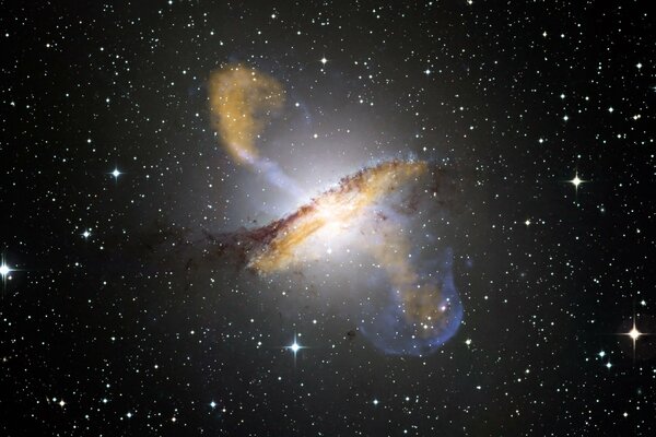 Andromeda-Nebel in einer Galaxie, umgeben von Sternen