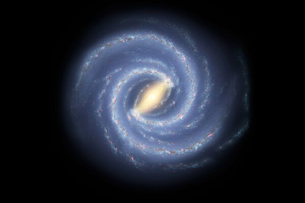 La spirale du noyau dans la galaxie comme une fuite de temps