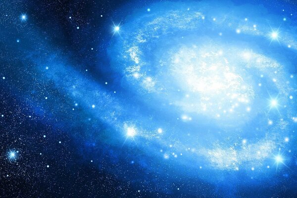 Art spatial avec spirale stellaire galactique