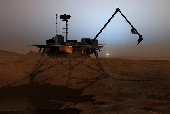 Robot explorant mars loin de nous