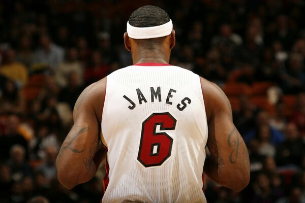 LeBron James. Juego de baloncesto