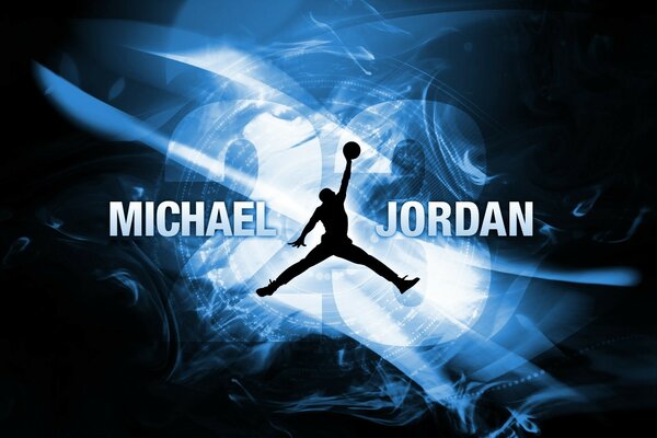 Michael Jordan mit einer Zelle im Schatten