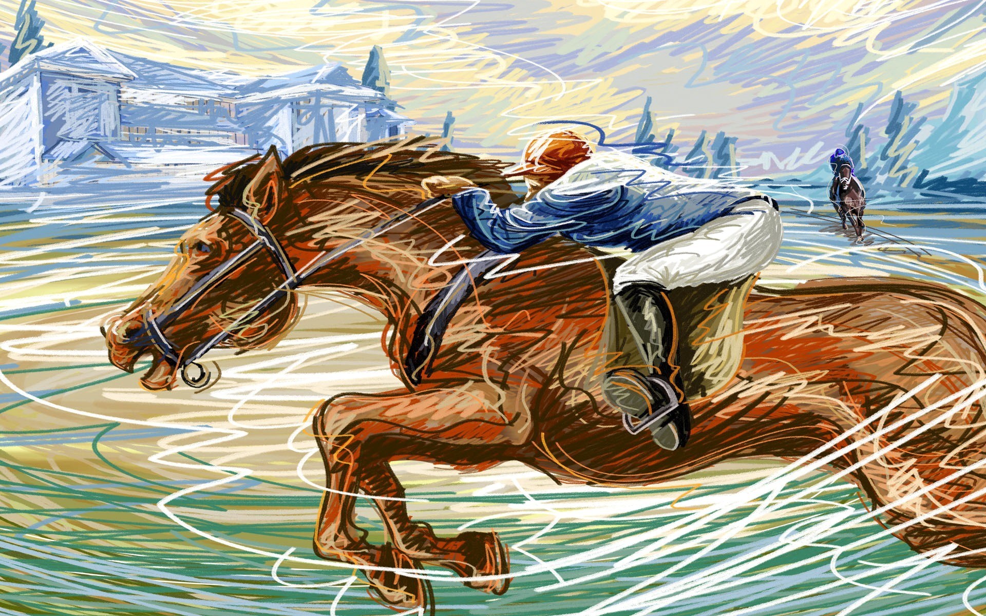 Бежать царский. Всадник мчится. Лошадь иллюстрация. Всадник с лошадью. Картина лошади.