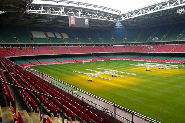 Cardiff Stadium au pays de Galles sans personnes