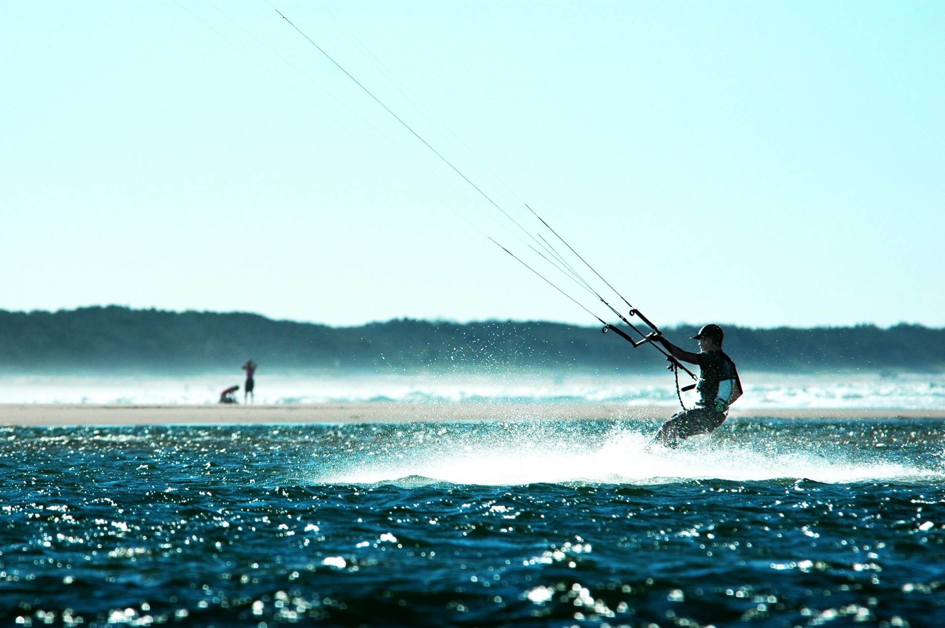 water parachute athlete surfing sport