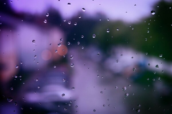 Gouttes de pluie sur la fenêtre