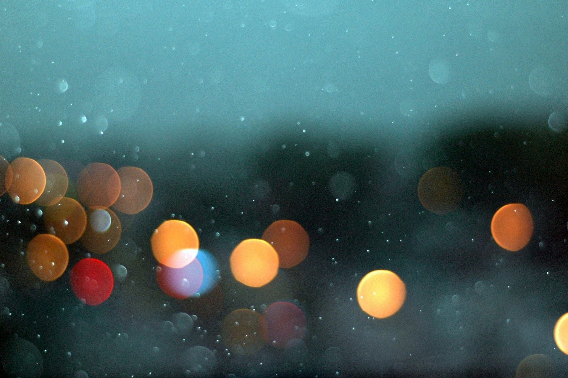 regen bokeh straße lichter