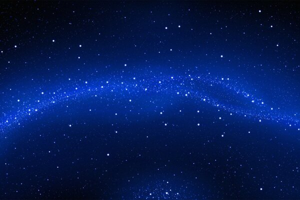 Cielo notturno stellato blu