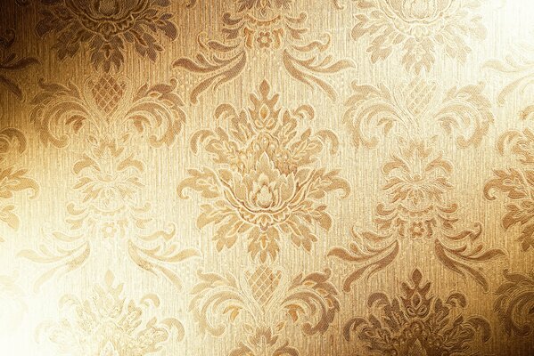 Goldfarbene Textur-Stoff-Vintage-Tapete