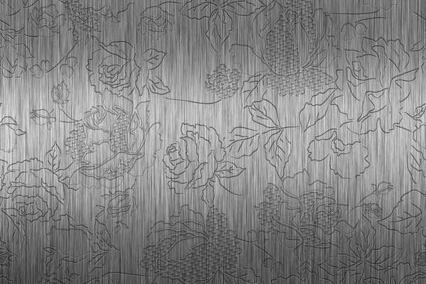 Patterned roses on handmade steel