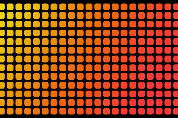 Black grid squares on an orange background