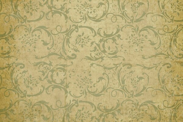 Vintage wallpaper with floral motifs