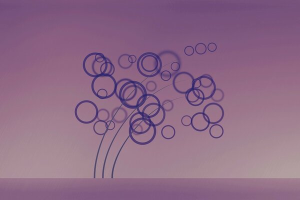 Abstraktion Kreise lila Farbe