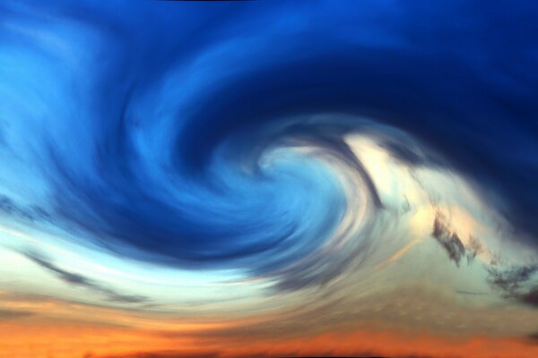Beautiful illustrated swirls in the sky