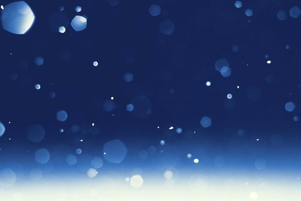Illustration de neige d hiver sur fond bleu