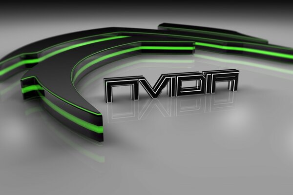 Logo nvidia vert et noir pour l économiseur d écran