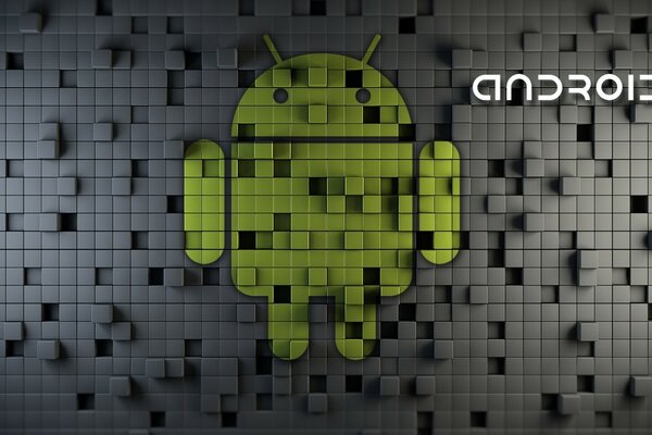 Android logo in pixel design