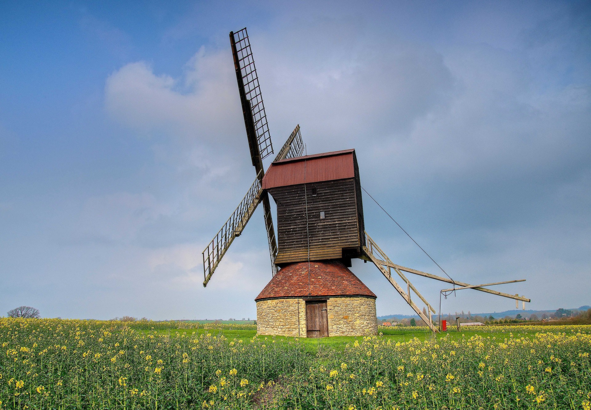 feld landschaft mühle