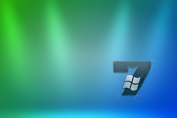 Windows seven logo on a colored background