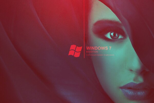 Image de visage de fille avec économiseur d écran windows 7