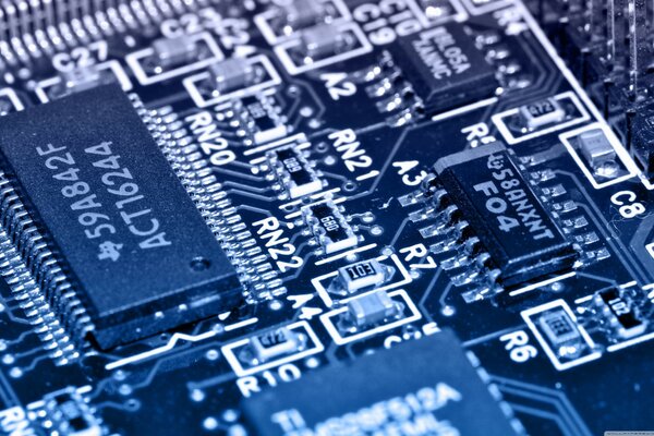 Elektroniczny chip technologii tapety