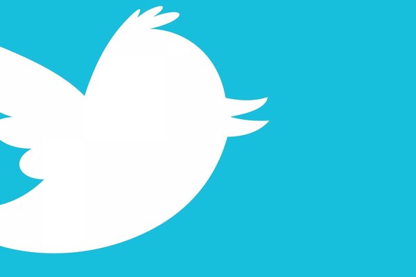 Эмблема социальной сети Twitter-белая птица