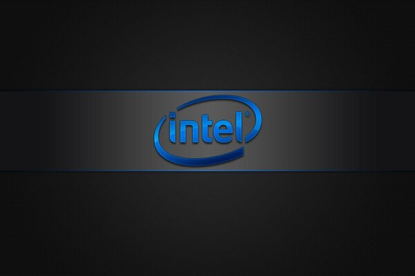 Emblema de Intel sobre fondo negro