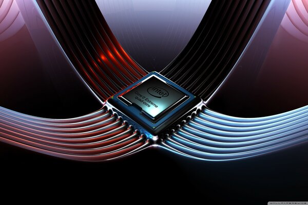 Original photo of the processor in art style