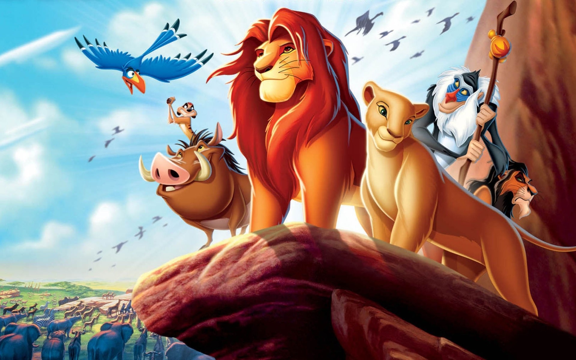 hyènes singe simba cumin roi lion pumbaa nala timon et pumbaa